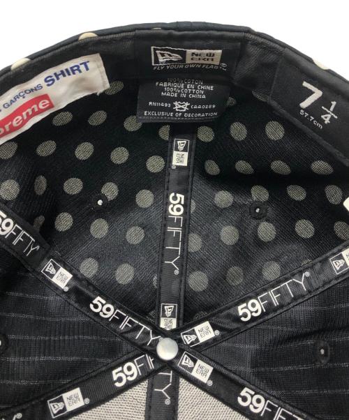 SUPREME（シュプリーム）Supreme (シュプリーム) COMME des GARCONS SHIRT (コムデギャルソンシャツ) New Era (ニューエラ) トリプルネームキャップ ネイビー サイズ:57.7㎝の古着・服飾アイテム