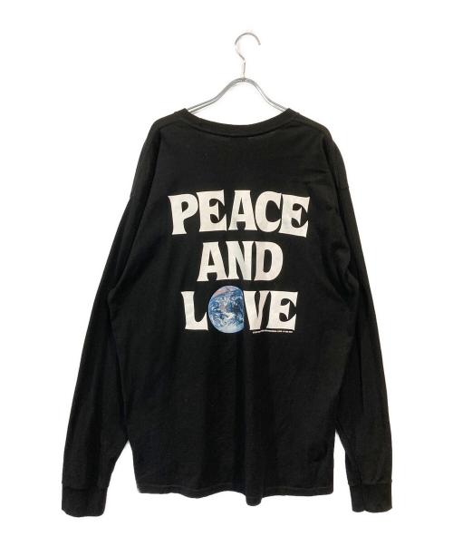 stussy（ステューシー）stussy (ステューシー) ピース＆ラブプリントTシャツ ブラック サイズ:SIZE XLの古着・服飾アイテム