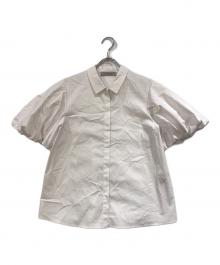 M-PREMIER（エムプルミエ）の古着「ストレッチブロードバルーンスリーブブラウス」｜ホワイト