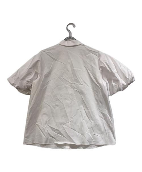 M-PREMIER（エムプルミエ）M-PREMIER (エムプルミエ) ストレッチブロードバルーンスリーブブラウス ホワイト サイズ:34の古着・服飾アイテム