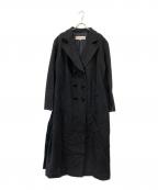 Christian Diorクリスチャン ディオール）の古着「アンゴラ混ロングコート」｜ネイビー