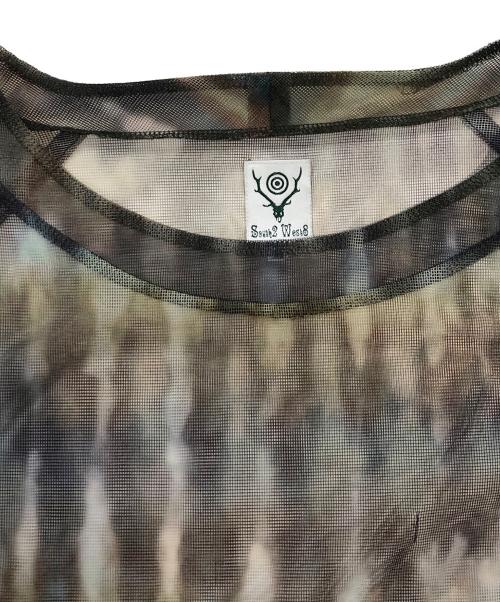 South2 West8（サウスツー ウエストエイト）south2 west8 (サウスツー ウエストエイト) メッシュカットソー グリーン サイズ:-の古着・服飾アイテム