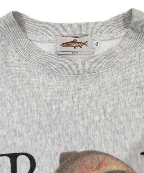 BROOK（ブルック）brook (ブルック) フィッシュプリントスウェット グレー サイズ:SIZE XLの古着・服飾アイテム
