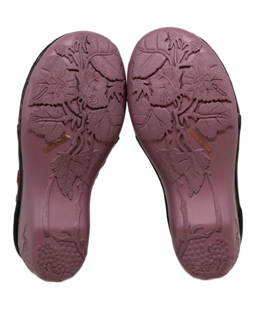 estacion（エスタシオ）ESTACION (エスタシオ) ぶどうモチーフ本革ショートブーツ ブラック サイズ:Mの古着・服飾アイテム