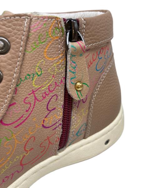 estacion（エスタシオ）ESTACION (エスタシオ) ロゴエアサイクル本革ハイカットスニーカー ベージュ サイズ:SIZE Sの古着・服飾アイテム