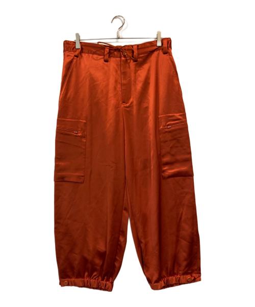 Y-3（ワイスリー）Y-3 (ワイスリー) サテンカーゴパンツ オレンジ サイズ:Lの古着・服飾アイテム