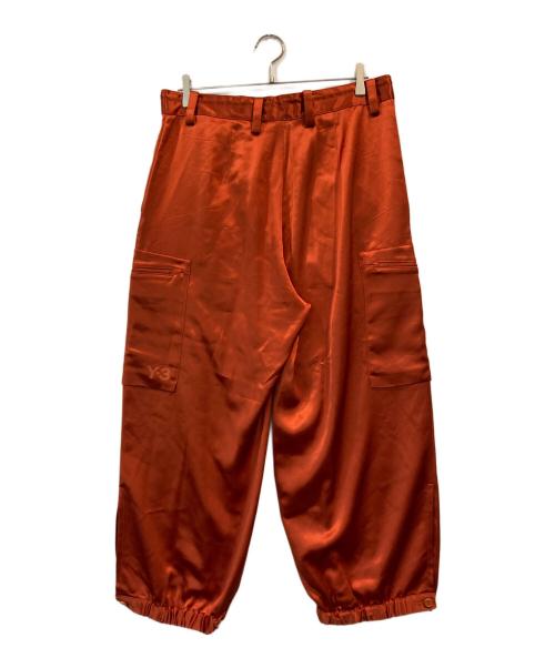 Y-3（ワイスリー）Y-3 (ワイスリー) サテンカーゴパンツ オレンジ サイズ:Lの古着・服飾アイテム