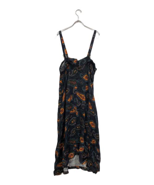 TOGA（トーガ）TOGA (トーガ) Inner Print Dress ネイビー×グリーン サイズ:SIZE Mの古着・服飾アイテム