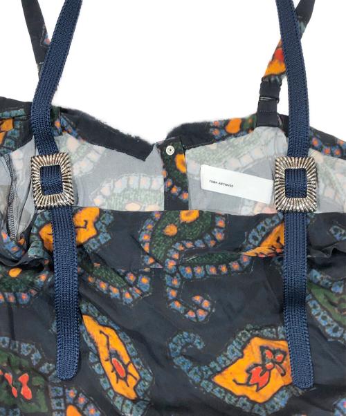 TOGA（トーガ）TOGA (トーガ) Inner Print Dress ネイビー×グリーン サイズ:SIZE Mの古着・服飾アイテム