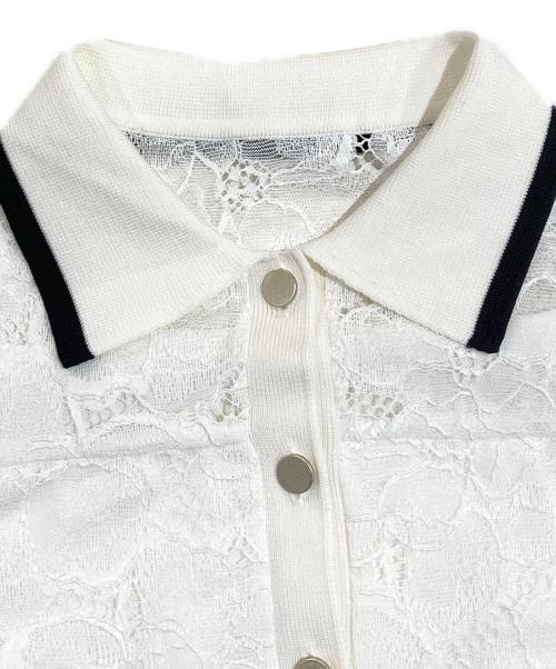 Diagram（ダイアグラム）Diagram (ダイアグラム) 銀釦ニットワンピース ホワイト サイズ:SIZE 38の古着・服飾アイテム