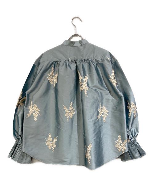 ne quittez pas（ヌキテパ）ne quittez pas (ヌキテパ) TOMORROW LAND (トゥモローランド) 別注エンブロイダリータフタブラウス スカイブルー サイズ:SIZE Freeの古着・服飾アイテム