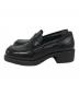 MIU MIU (ミュウミュウ) スクエアトゥローファー ブラック サイズ:SIZE 37 1/2：15000円