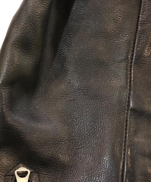 Rags McGREGOR（ラグスマックレガー）Rags McGREGOR (ラグスマックレガー) カウレザーライダースジャケット ブラック サイズ:Mの古着・服飾アイテム