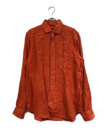NIGEL CABOURN（ナイジェルケーボン）の古着「リネンシャツ」｜オレンジ