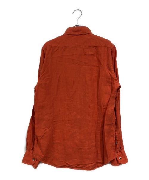 NIGEL CABOURN（ナイジェルケーボン）NIGEL CABOURN (ナイジェルケーボン) リネンシャツ オレンジ サイズ:SIZE 46の古着・服飾アイテム