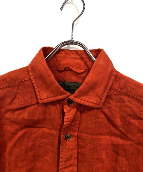 NIGEL CABOURN（ナイジェルケーボン）NIGEL CABOURN (ナイジェルケーボン) リネンシャツ オレンジ サイズ:SIZE 46の古着・服飾アイテム