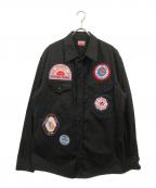 KENZOケンゾー）の古着「ハッチティテルホタンシャツ」｜ブラック