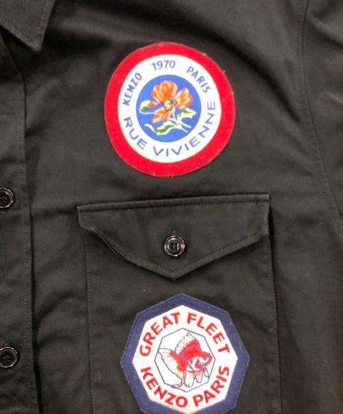 KENZO（ケンゾー）KENZO (ケンゾー) ハッチティテルホタンシャツ ブラック サイズ:SIZE 40の古着・服飾アイテム