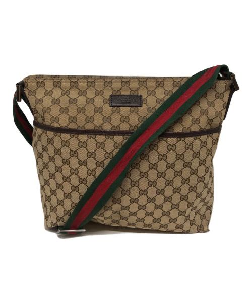 GUCCI（グッチ）GUCCI (グッチ) キャンバショルダーバッグ ベージュの古着・服飾アイテム