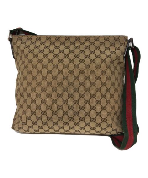 GUCCI（グッチ）GUCCI (グッチ) キャンバショルダーバッグ ベージュの古着・服飾アイテム
