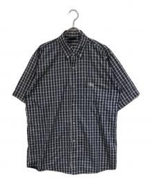 stussy（ステューシー）の古着「90’s 半袖チェックシャツ」｜ネイビー