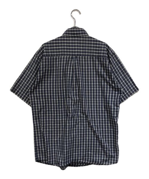 stussy（ステューシー）stussy (ステューシー) 90’s 半袖チェックシャツ ネイビー サイズ:SIZE Mの古着・服飾アイテム