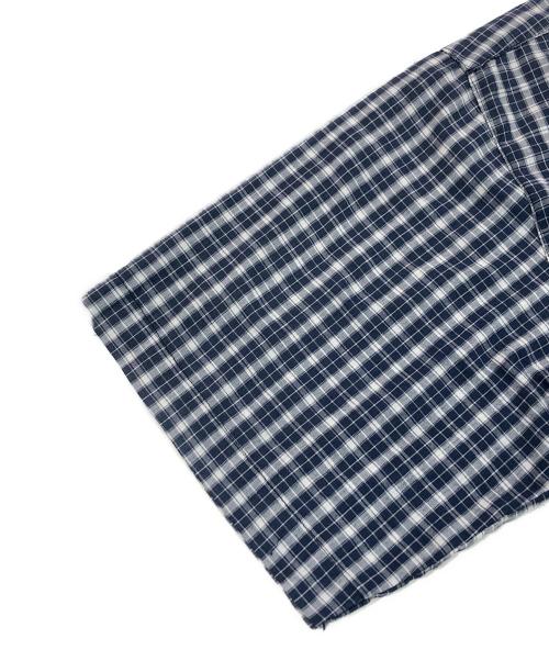 stussy（ステューシー）stussy (ステューシー) 90’s 半袖チェックシャツ ネイビー サイズ:SIZE Mの古着・服飾アイテム