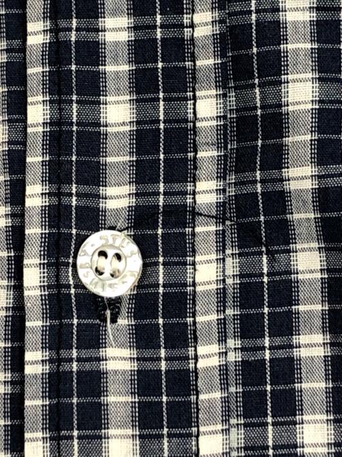 stussy（ステューシー）stussy (ステューシー) 90’s 半袖チェックシャツ ネイビー サイズ:SIZE Mの古着・服飾アイテム