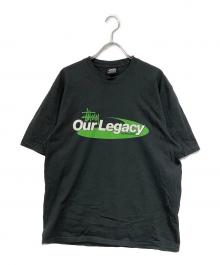 stussy×OUR LEGACY（ステューシー×アワーレガシー）の古着「Work Shop Swirl Tee」｜ブラック