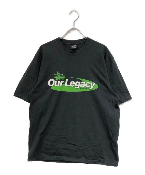stussy（ステューシー）stussy (ステューシー) OUR LEGACY (アワーレガシー) Work Shop Swirl Tee ブラック サイズ:SIZE Mの古着・服飾アイテム