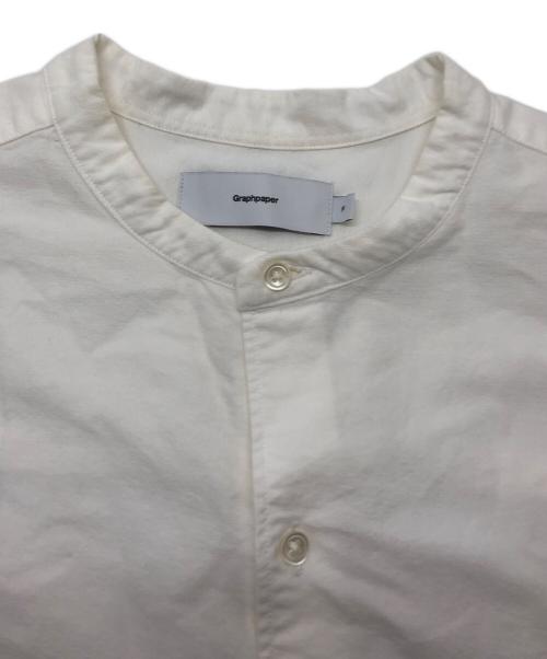 Graphpaper（グラフペーパー）Graphpaper (グラフペーパー) S/S OVERSIZED BAND COLLAR SHIRT ホワイト サイズ:SIZE Freeの古着・服飾アイテム