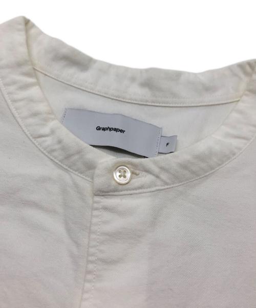 Graphpaper（グラフペーパー）Graphpaper (グラフペーパー) S/S OVERSIZED BAND COLLAR SHIRT ホワイト サイズ:SIZE Freeの古着・服飾アイテム