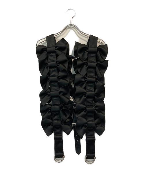 noir kei ninomiya（ノワール ケイ ニノミヤ）noir kei ninomiya (ノワール ケイ ニノミヤ) サテン リボンハーネス ブラック サイズ:Sの古着・服飾アイテム
