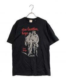 Lewis Leathers（ルイスレザース）の古着「レザーボーイズバイク半袖Tシャツ」｜ブラック