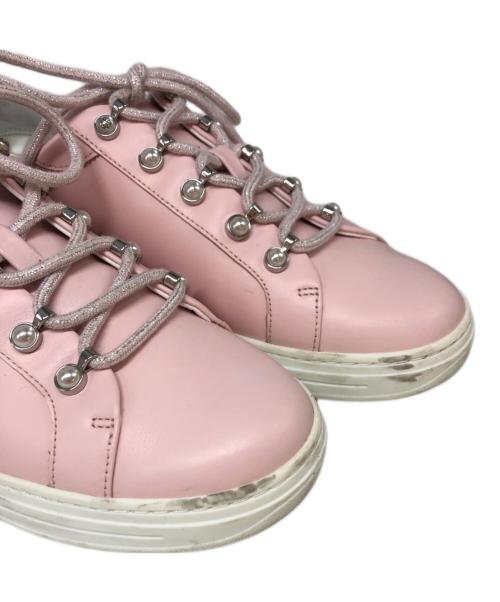 JIMMY CHOO（ジミーチュウ）JIMMY CHOO (ジミーチュウ) パール付きスニーカー ピンク サイズ:SIZE 40の古着・服飾アイテム