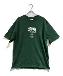 NIKE×stussy（ナイキ×ステューシー）の古着「コラボプリントTシャツ」｜グリーン