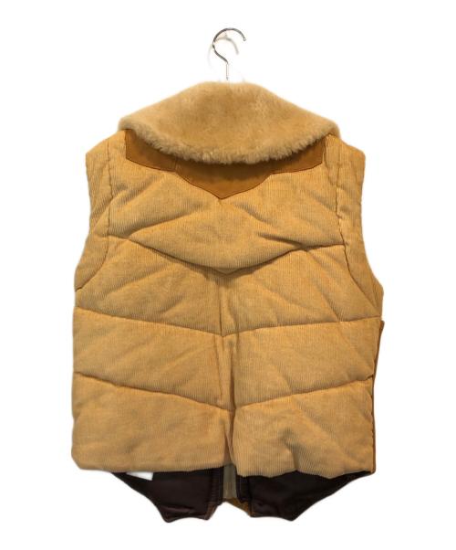 STORM MOUNTAIN SPORTSWEAR（ストーム マウンテン スポーツウェア）STORM MOUNTAIN SPORTSWEAR (ストーム マウンテン スポーツウェア) オールドレザー切替ダウンベスト ブラウン サイズ:14の古着・服飾アイテム