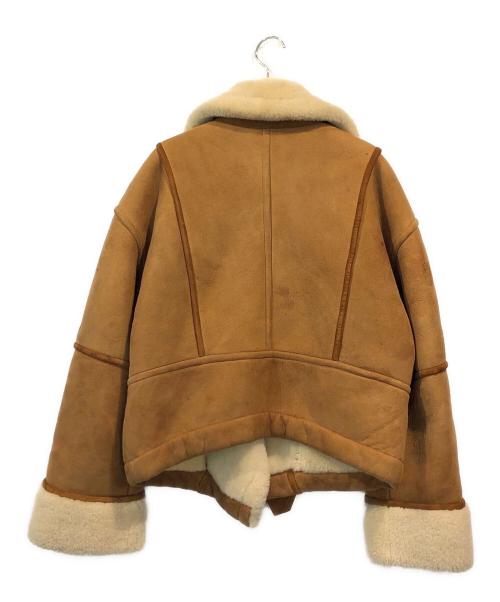 IS ISSEY MIYAKE（アイエスイッセイミヤケ）IS ISSEY MIYAKE (アイエスイッセイミヤケ) 80s ムートンジャケット ブラウン サイズ:Mの古着・服飾アイテム