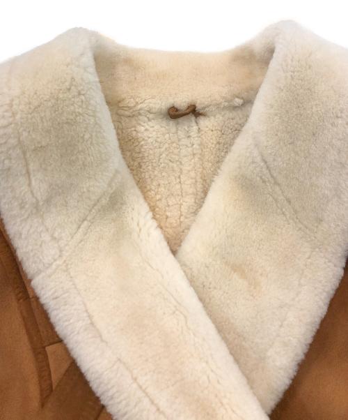 IS ISSEY MIYAKE（アイエスイッセイミヤケ）IS ISSEY MIYAKE (アイエスイッセイミヤケ) 80s ムートンジャケット ブラウン サイズ:Mの古着・服飾アイテム