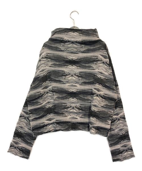 ISSEY MIYAKE FETE（イッセイミヤケフェット）ISSEY MIYAKE FETE (イッセイミヤケフェット) 総柄ラッププリーツカットソー グレー サイズ:SIZE 02の古着・服飾アイテム