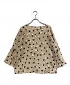 45Rフォーティファイブ・アール）の古着「馬比古フラワーモチーフブラウス」｜ベージュ