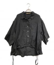 Curensology（カレンソロジー）の古着「リネンドロストシャツ」｜ブラック