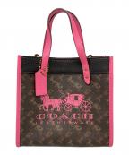 COACHコーチ）の古着「馬車ロゴプリント2WAYショルダーバッグ」｜ブラウン