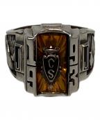 JOSTENSジャスティンズ）の古着「カレッジリング」｜シルバー×オレンジ