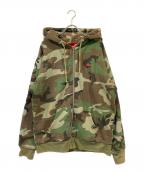 SUPREMEシュプリーム）の古着「スモールボックスロゴサーマルジップアップスウェット」｜オリーブ