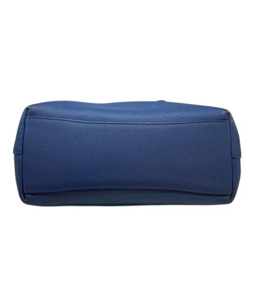 PRADA（プラダ）PRADA (プラダ) ヴィッテロダイノエンボスロゴトートバッグ ネイビーの古着・服飾アイテム