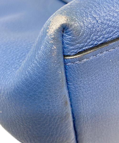 PRADA（プラダ）PRADA (プラダ) ヴィッテロダイノエンボスロゴトートバッグ ネイビーの古着・服飾アイテム