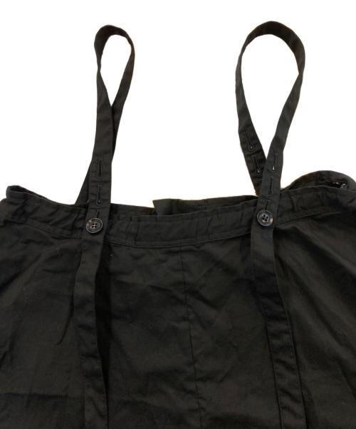 Y's（ワイズ）Y's (ワイズ) THIN COTTON TWILL ASYMMETERIC SHOULDER STRAP DRESS ブラック サイズ:SIZE 2の古着・服飾アイテム