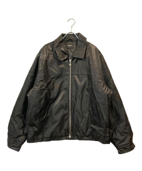unknown（アンノウン）Unknown (アンノウン) エコレザージャケット ブラック サイズ:SIZE Lの古着・服飾アイテム