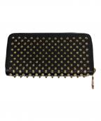 Christian Louboutinクリスチャン・ルブタン）の古着「ラウンドジップウォレット」｜ブラック